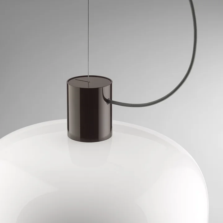 Flos - Bellhop S1 Glass Pendelleuchte, bright aluminium