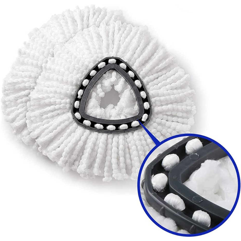 (4er Set) Ersatz Wischkopf für O-Cedar / Vileda Boden Mopp - Weiss