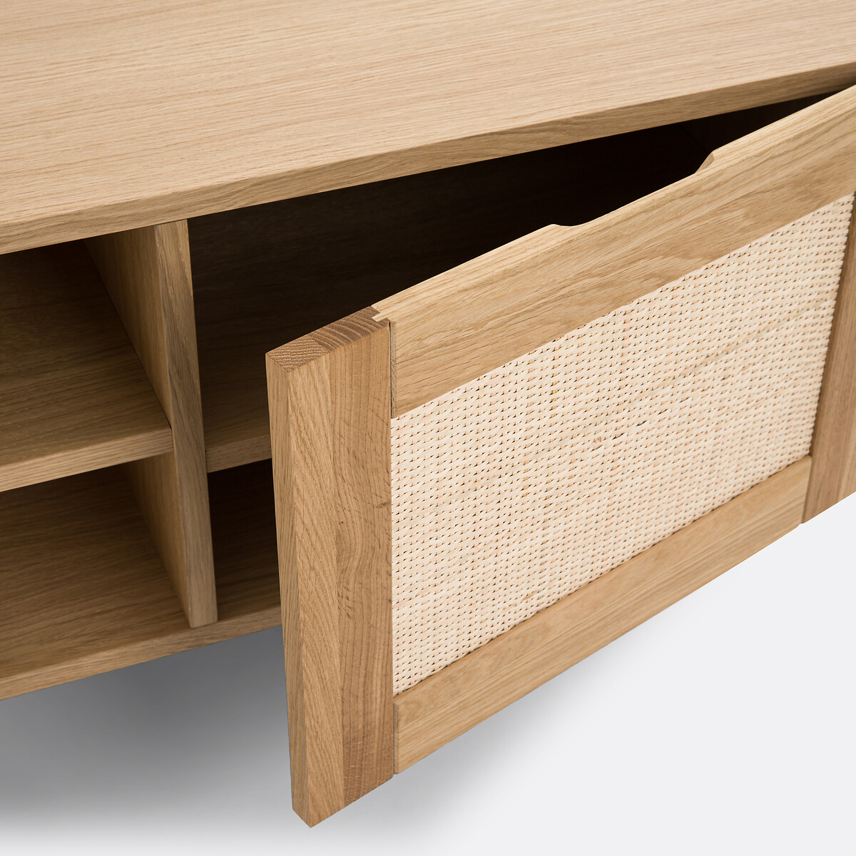 LA REDOUTE INTERIEURS<br>Móvel de TV em carvalho e rattan L150 cm, Arty