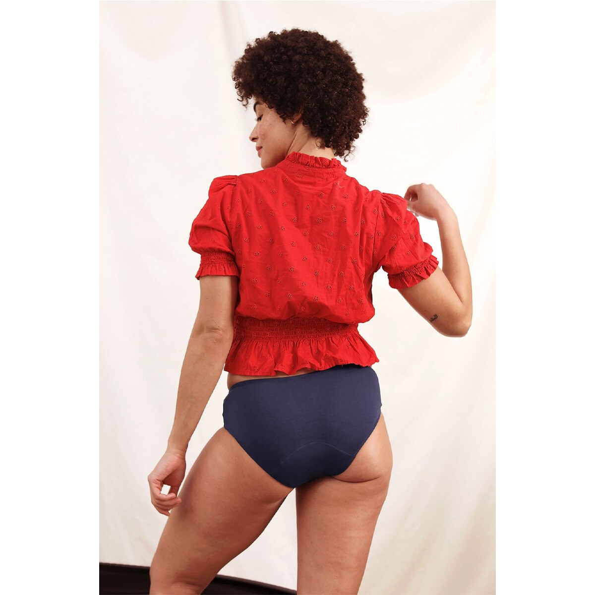 Duo de shortys menstruels - Nina - Flux moyens  - Bleu