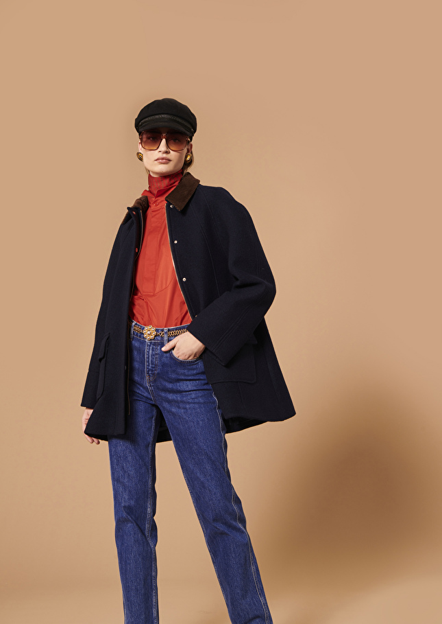 Manteau Marlableu nuit en laine