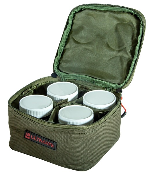 Ultimate Hookbait Glug Case (Incl. 4 Pots à appâts!)