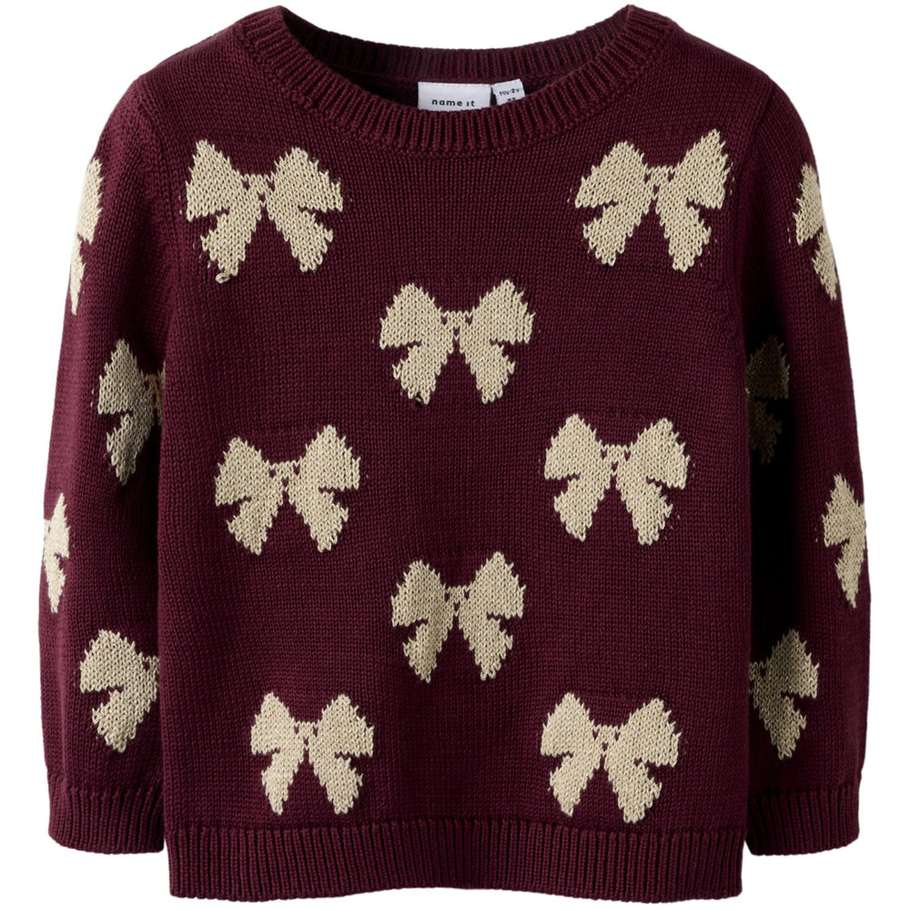 Køb Name It Burgundy Nmfrekka Ls Knit