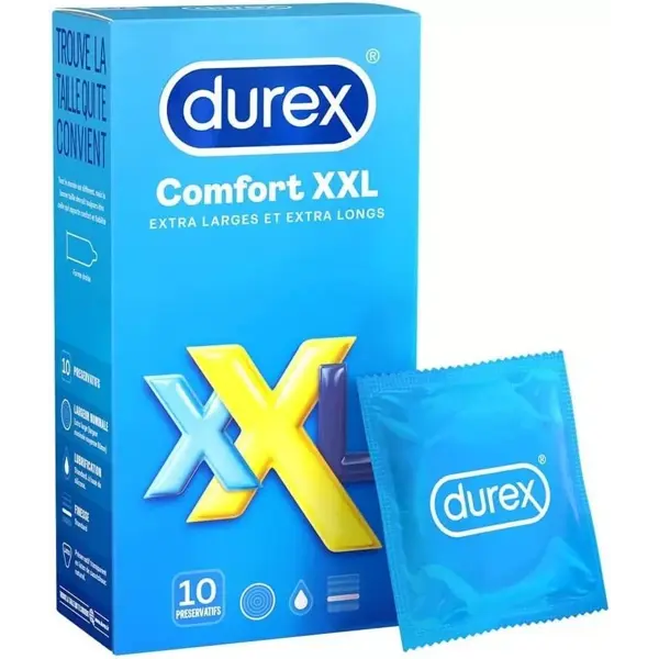Durex Lot de 40 Préservatifs Confort XXL - 4x10 pièces
