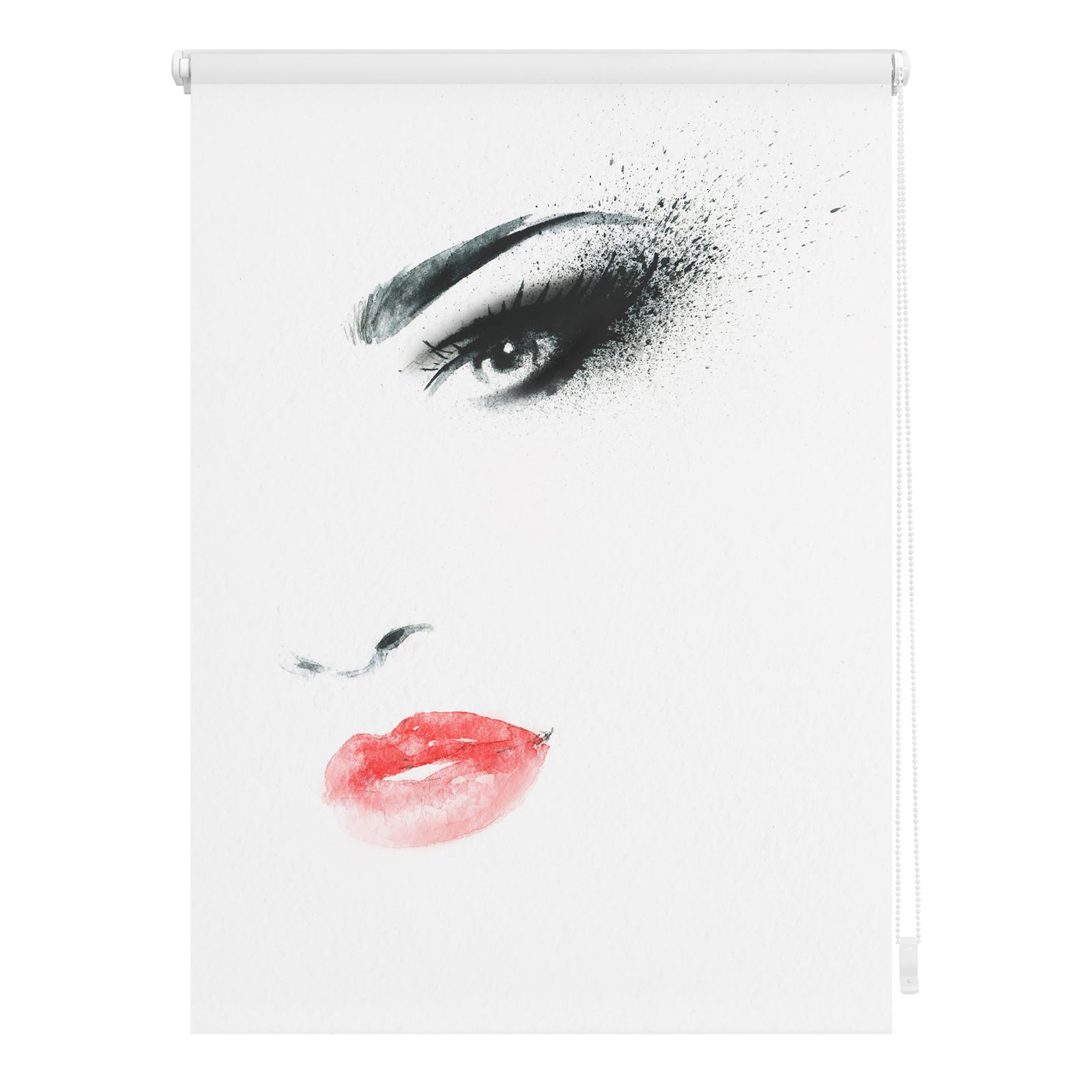 LICHTBLICK Verdunklungsrollo FACE - weiß - 60x150 cm