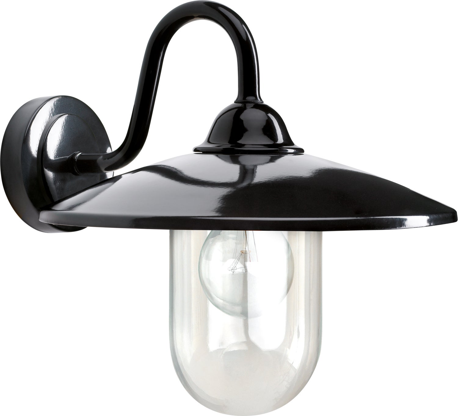 KS Verlichting wandlamp Brig hoogglans zwart 35 x 30 x 31 cm