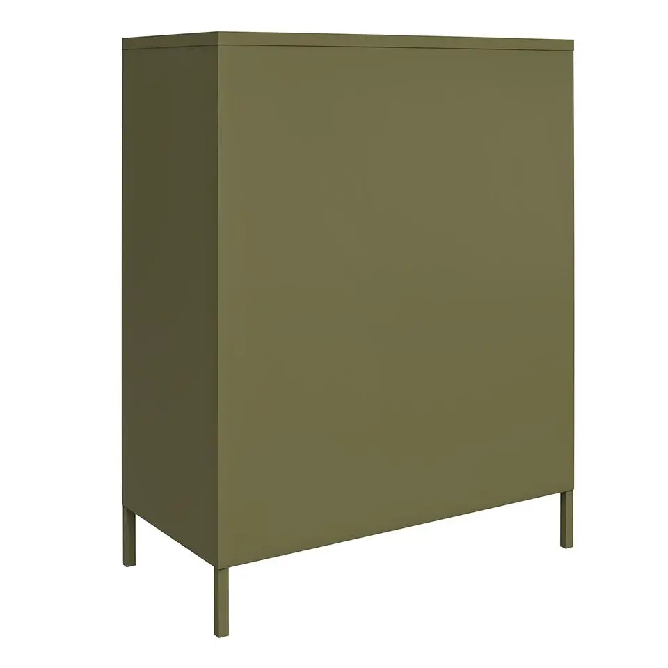 Bradford - Wandkast met 2 groene metalen deuren