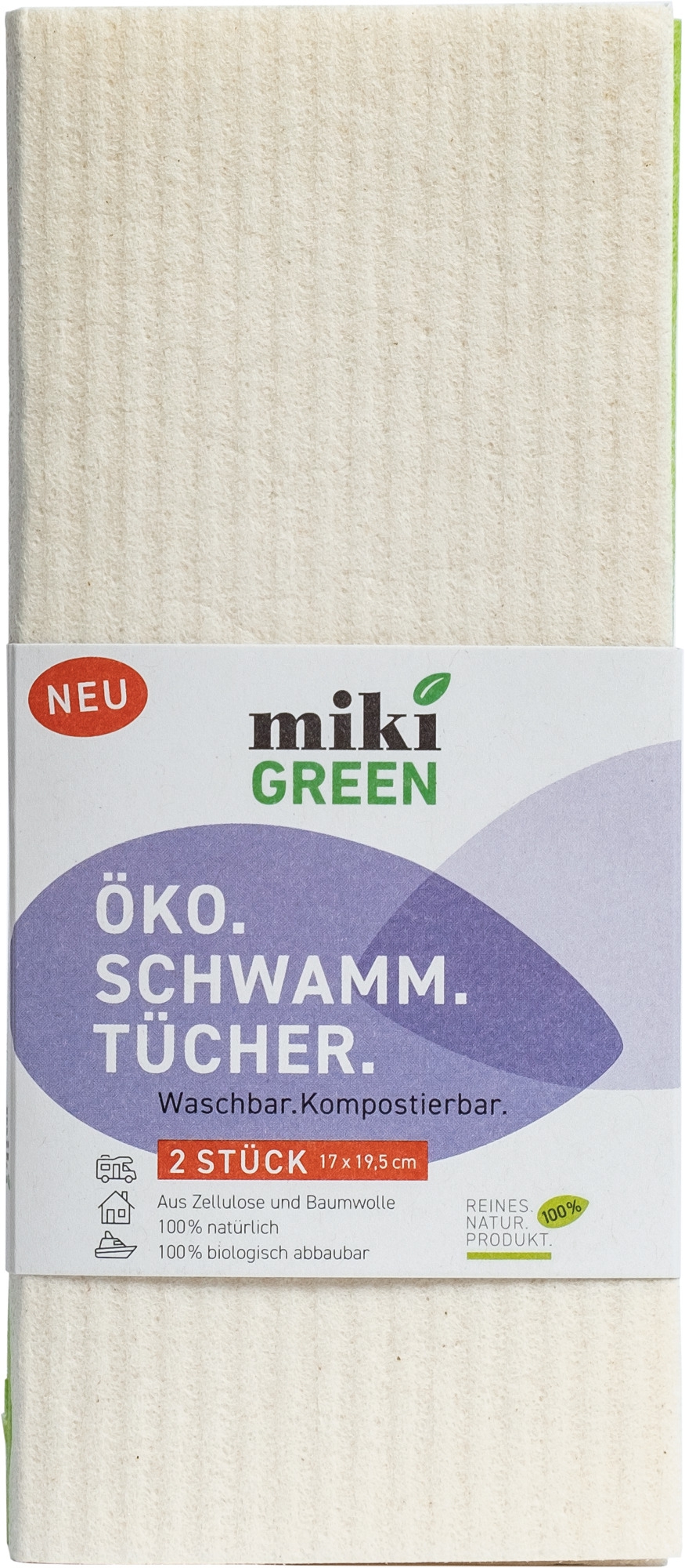 mikiGREEN Öko.Schwamm.Tücher 2er-Pack