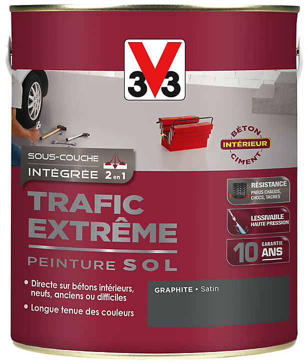 Peinture sol intérieur Trafic Extrême V33 graphite satiné 2,5L