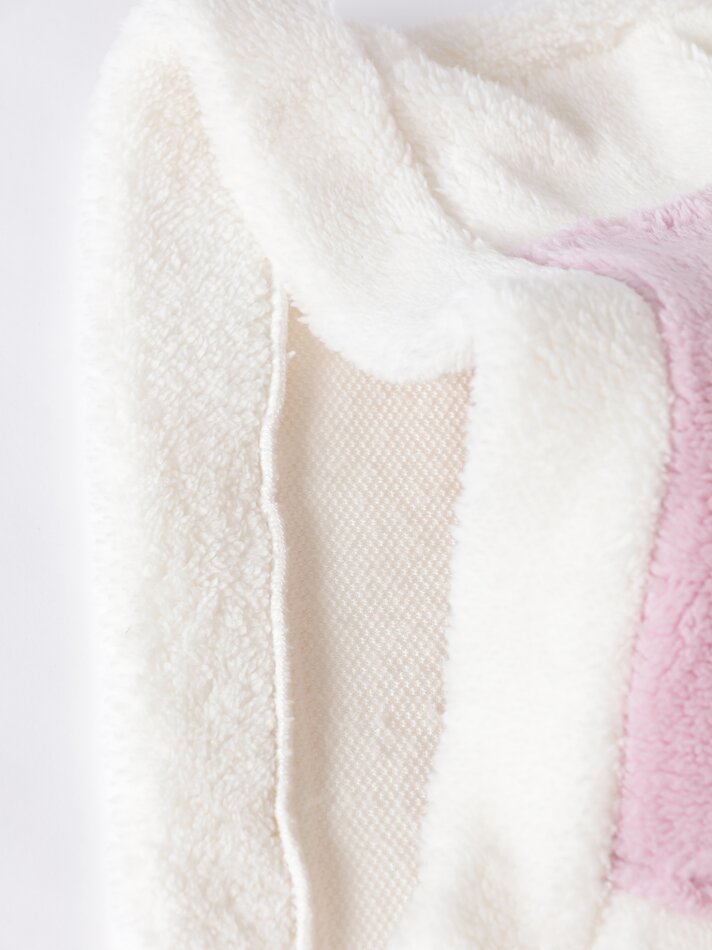 Robe estilo moletom com forro de lã - Branco-creme