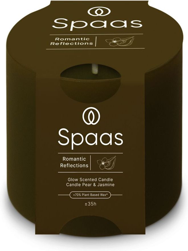 Spaas geurkaars Essential collection Romantic Reflect groen 35 uur D 7 H 7 cm