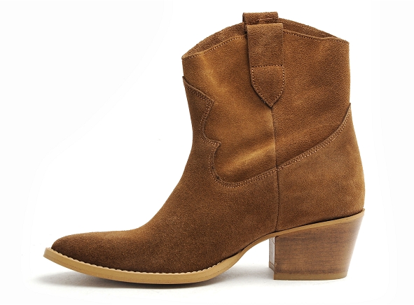Fricote boots bottine talons femme 39642 40222 marron