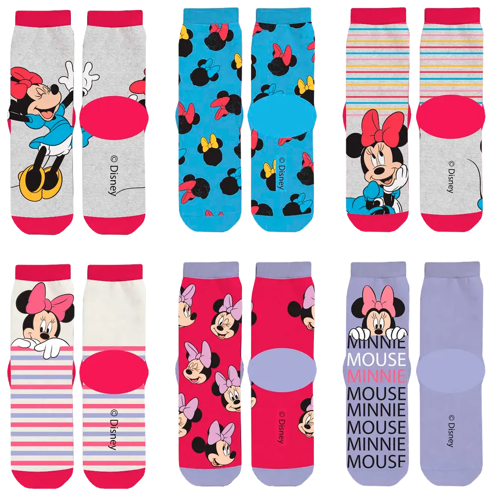 Børnestrømper Minnie Mouse 3-pak ass.