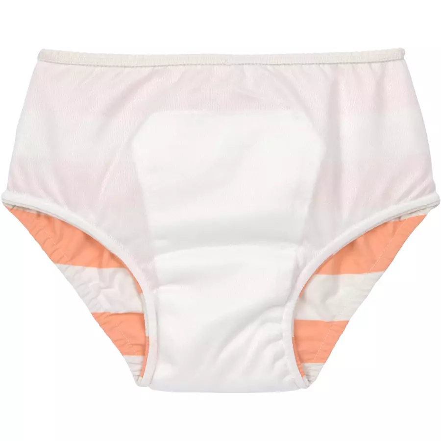 LÄSSIG Schwimmwindel Block Stripes  weiß rosa orange