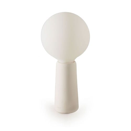 Phare - lampe béton - blanc - porcelaine