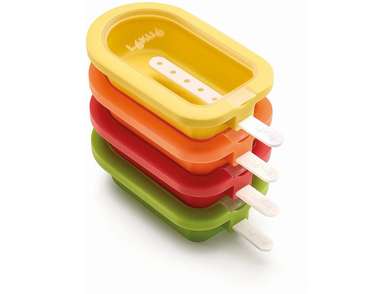 Lékué Glaceform Silikon, 4er Set Set zur Herstellung von hausgemachtem Eis