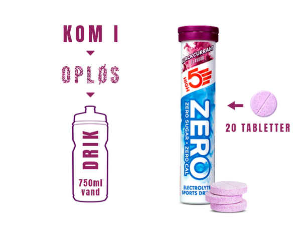 High5 Zero Blackcurrant Elektrolyttabs, 20stk