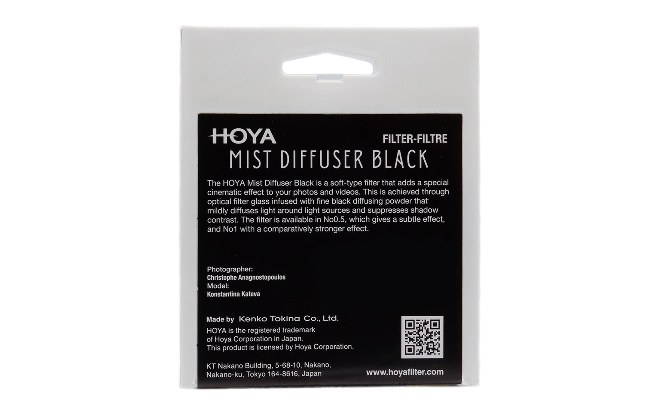 Objektivfilter Mist Diffuser Black No0.1 – 77 mmEffektfilter, unterdrückt Lichter- und Schattenkontraste und sorgt für ein weiches Bild