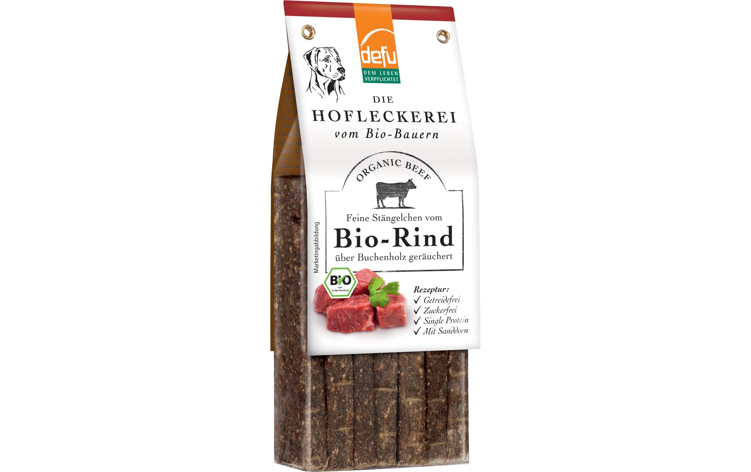 Snack Feine Stängelchen Bio Rind, 125 gHundesnack für zwischendurch