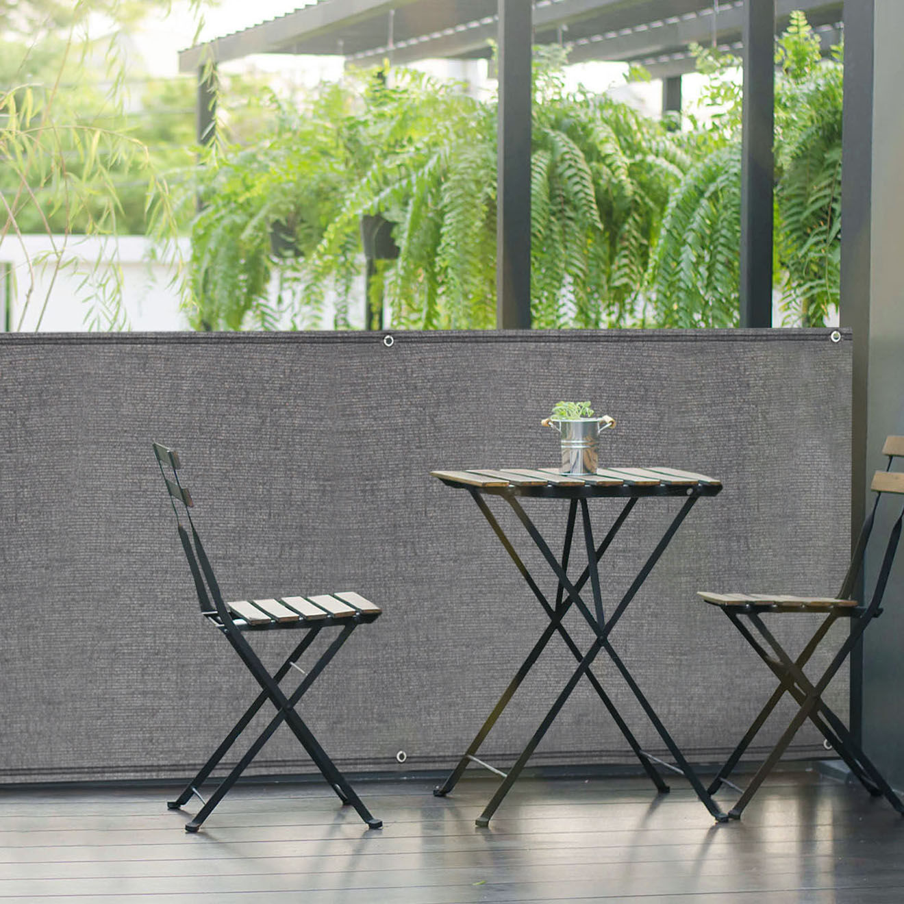 Pratik Garden Brise vue Occultation gris - 1.5x10 m