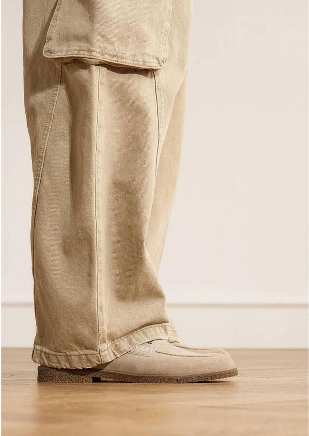 Manfield Heren Beige suède loafers
