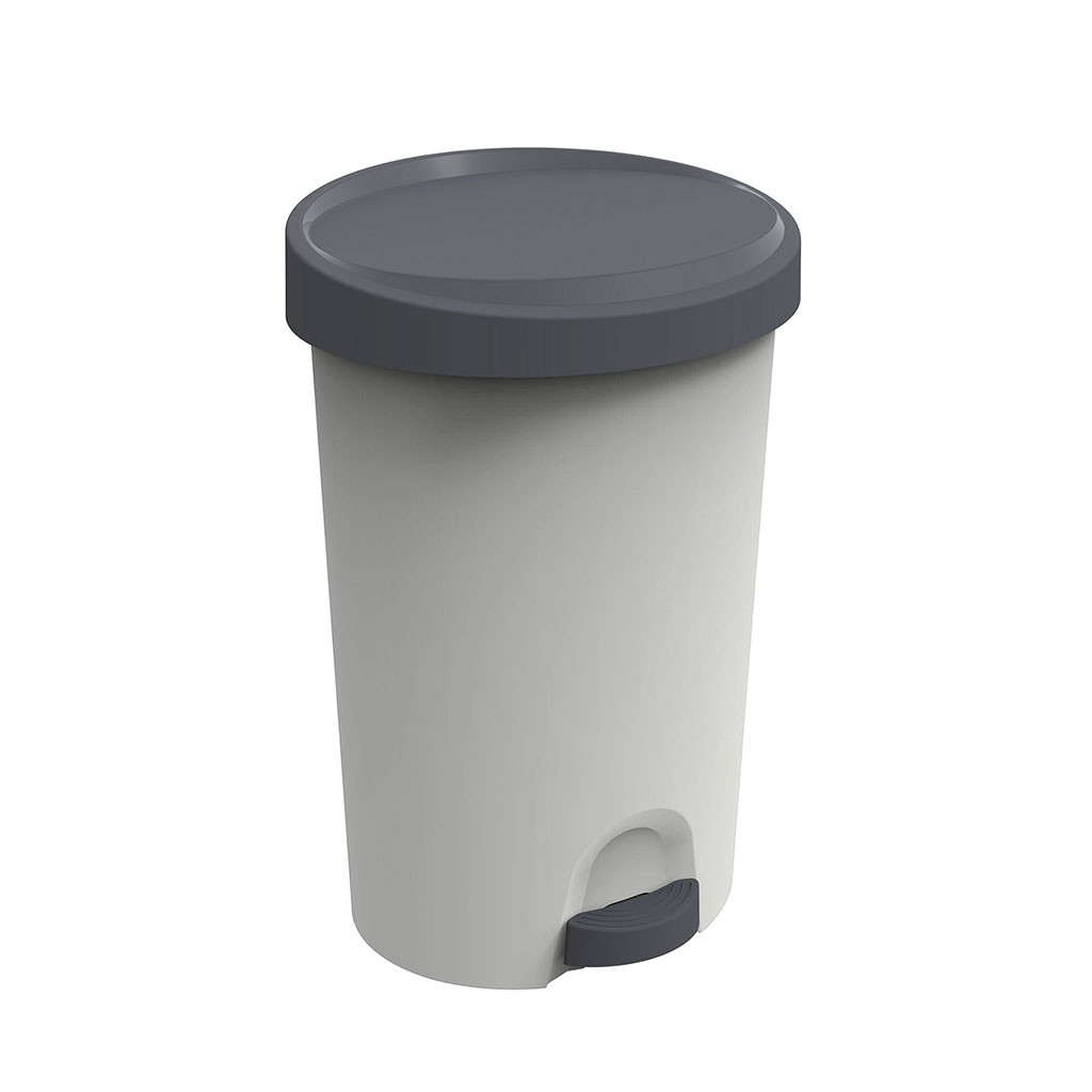 Poubelle à pédale STEPY 45L gris clair