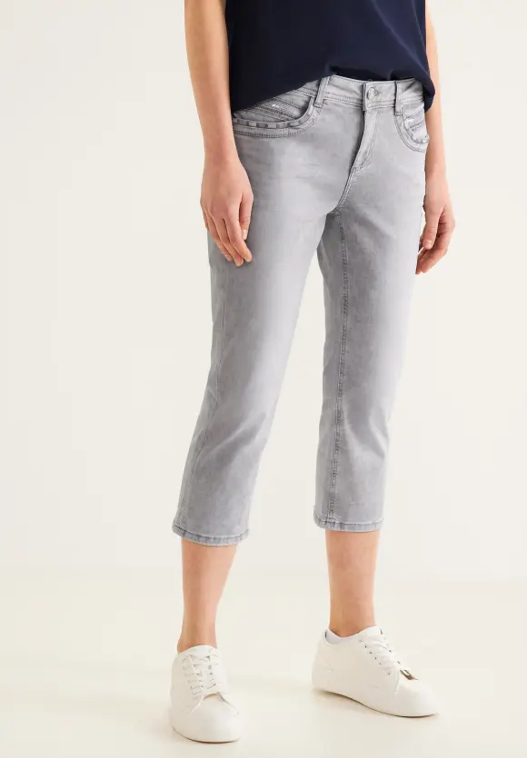 Casual Fit Jeans mit Stretch - super light grey bleach