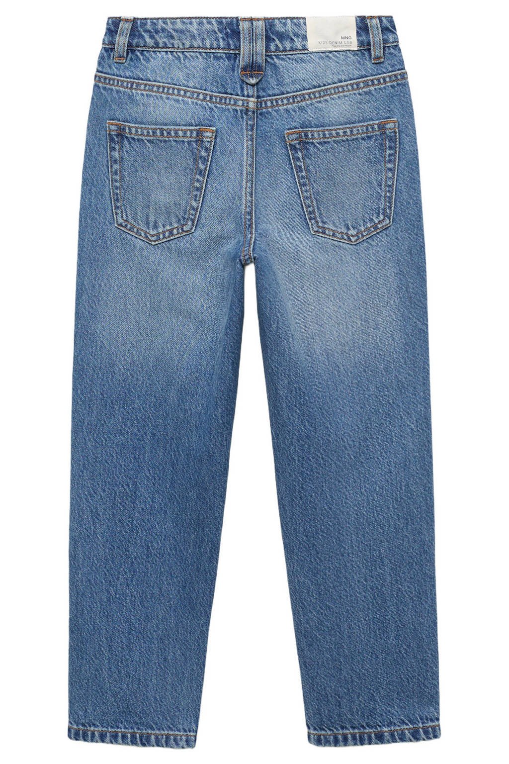 Mango Kids straight leg jeans middenblauw