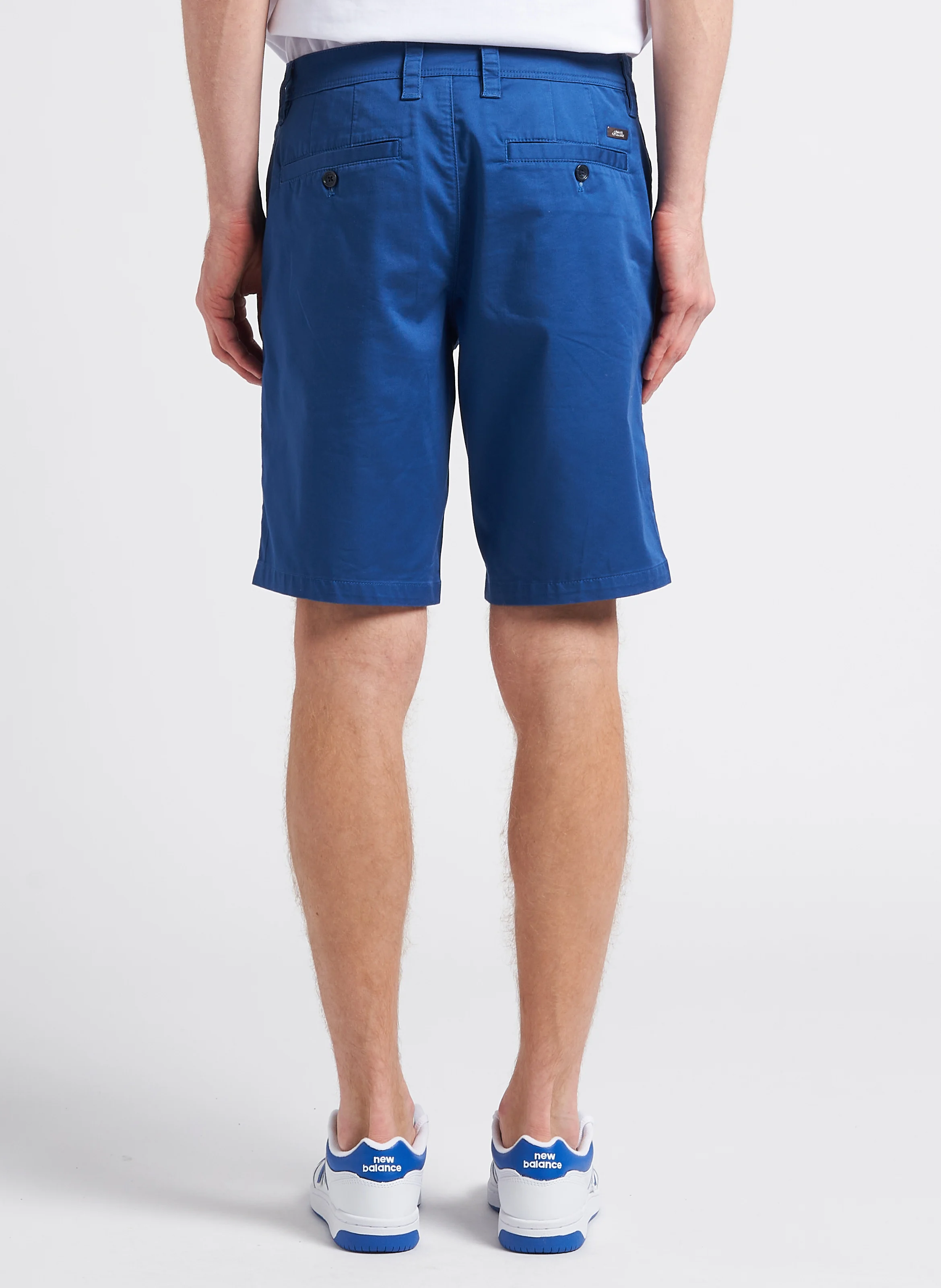 Short en coton mélangé| Bleu