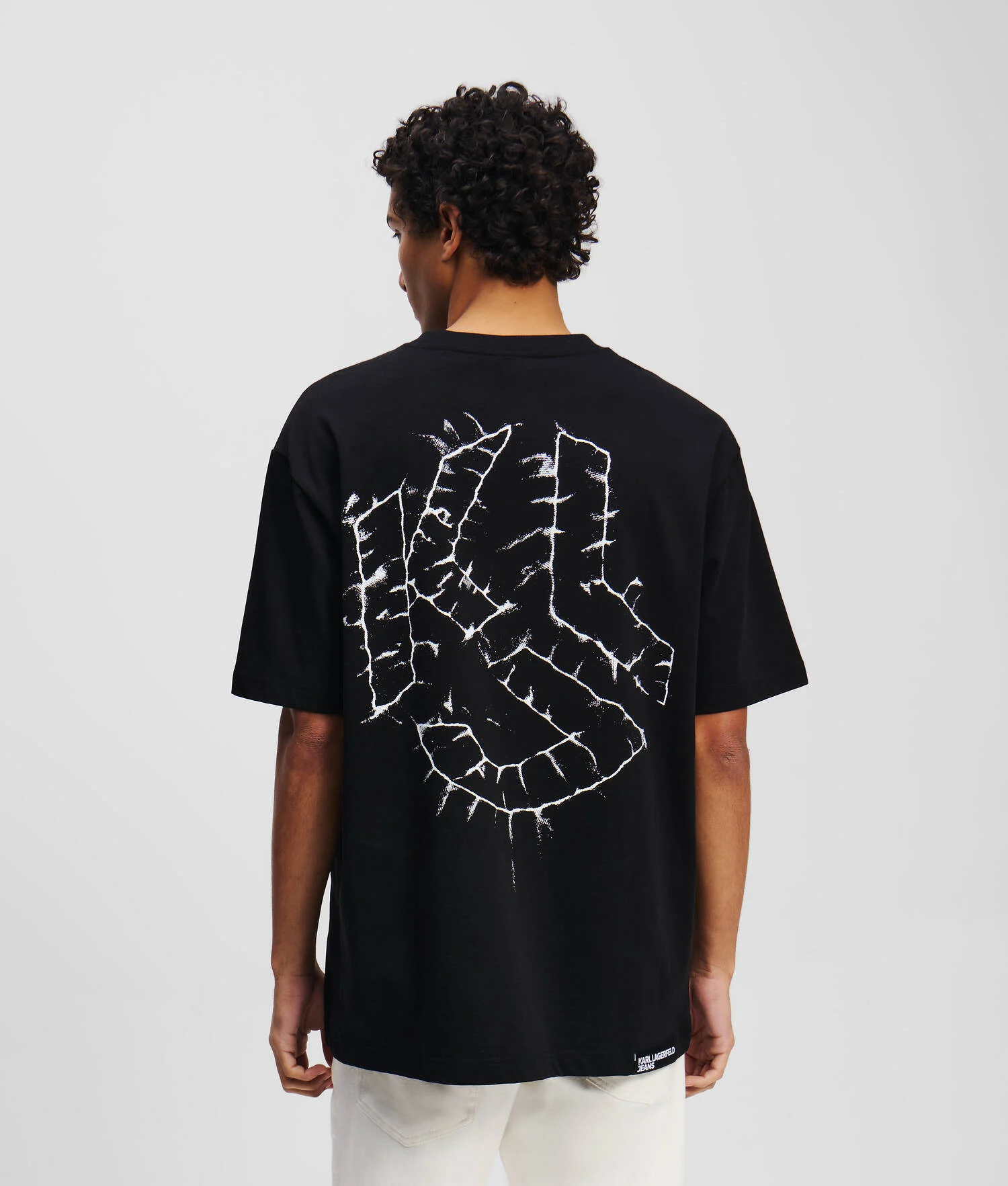 T-SHIRT MONOGRAMME SHIBORI - Noir