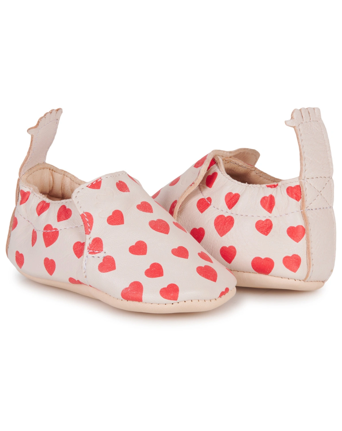 Krabbelschuhe MY BLUMOO HERZEN in weiß