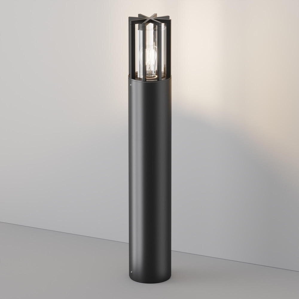 Tonvormige padverlichting in grafiet en transparant E27 IP54