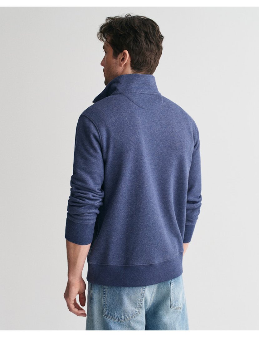 Blue half zip sweatshirt