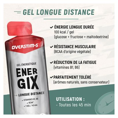Gel énergétique Overstims Energix Fraise/Banane - 34g