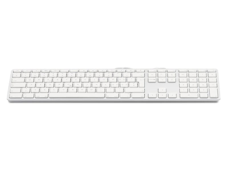LMP Tastatur KB-1243 Silber, Mac CH-Layout mit Ziffernblock Elegante Mac-Tastatur mit Aluminiumcover
