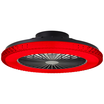 Brilliant plafondventilator Badria met lamp en RGB functie 40W zwart