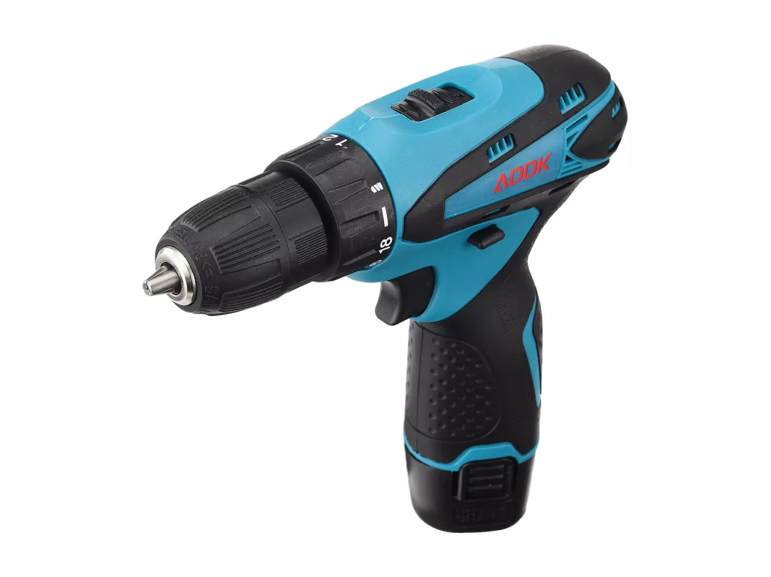Perceuse Visseuse sans Fil avec lumière LED- 12V - 1*1.5Ah Batteries - 30 accessoires - moteur brossé - bleu