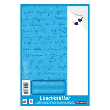 Herlitz Löschblattblock DIN A4, 10 Blatt, 5 Stück