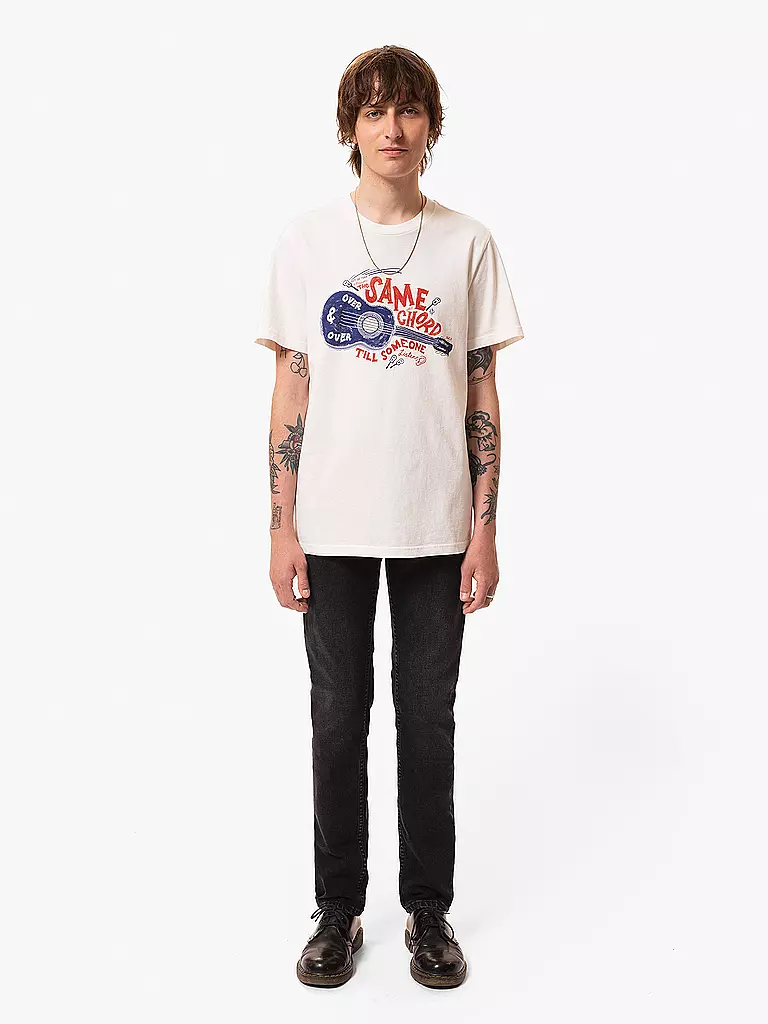 NUDIE JEANS T-Shirt ROY weiss