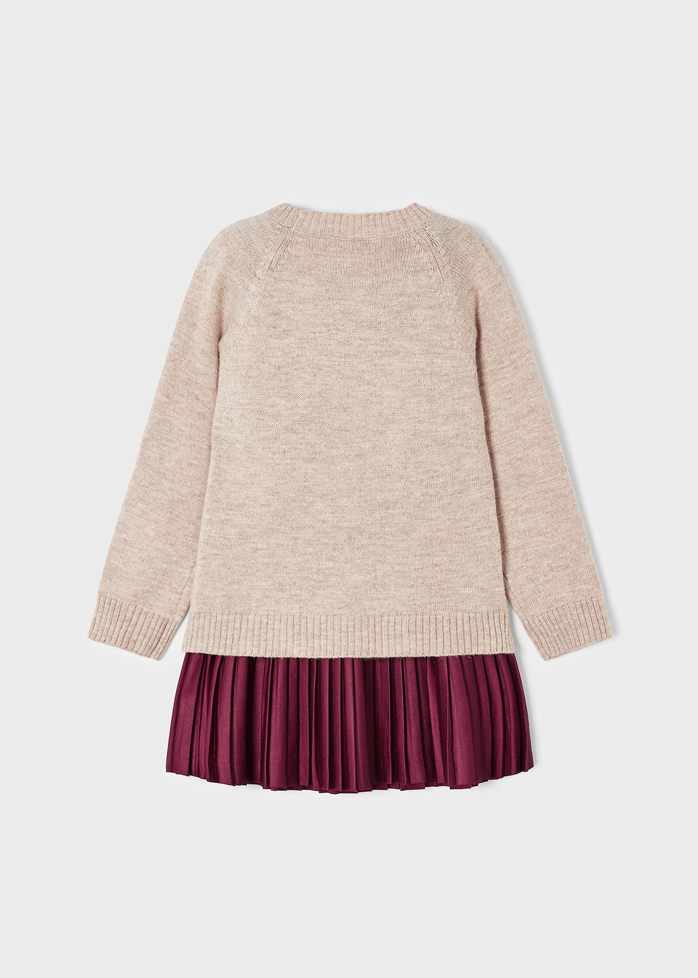 Vestido infantil com suéter em intársia
