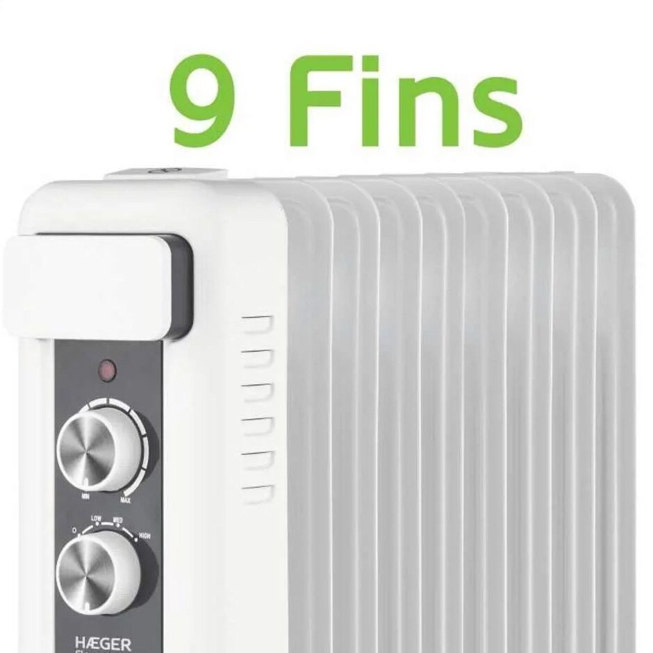 HAEGER Öl Radiator 2 Heizstufen max. 2000 W, 9 Rippen, Thermostat
