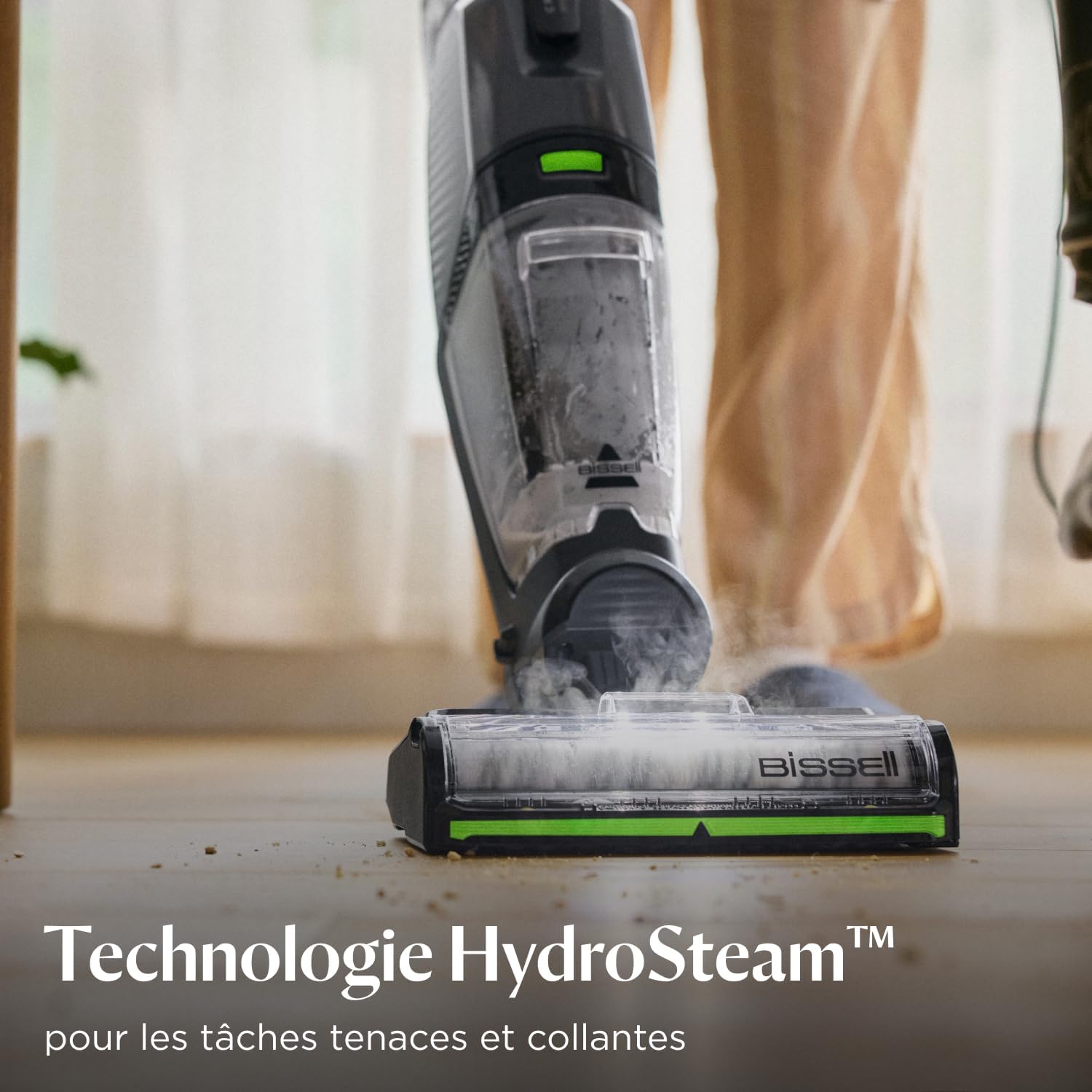 BISSELL CrossWave HydroSteam PET, Aspirateur Balai Laveur à Câble, Aspire, Lave & Sèche, Nettoyeur Vapeur Puissant, Idéal pour Ménages avec Animaux Domestiques, Nettoyeur a Eau Multi-surfaces, 3517N