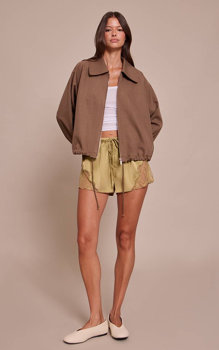 Moka Veste Bomber Utilitaire À Cordon De Serrage