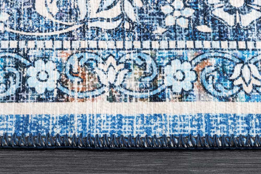 Vintage Teppich HERITAGE 230x160cm blau beige rot Flachgewebe Muster