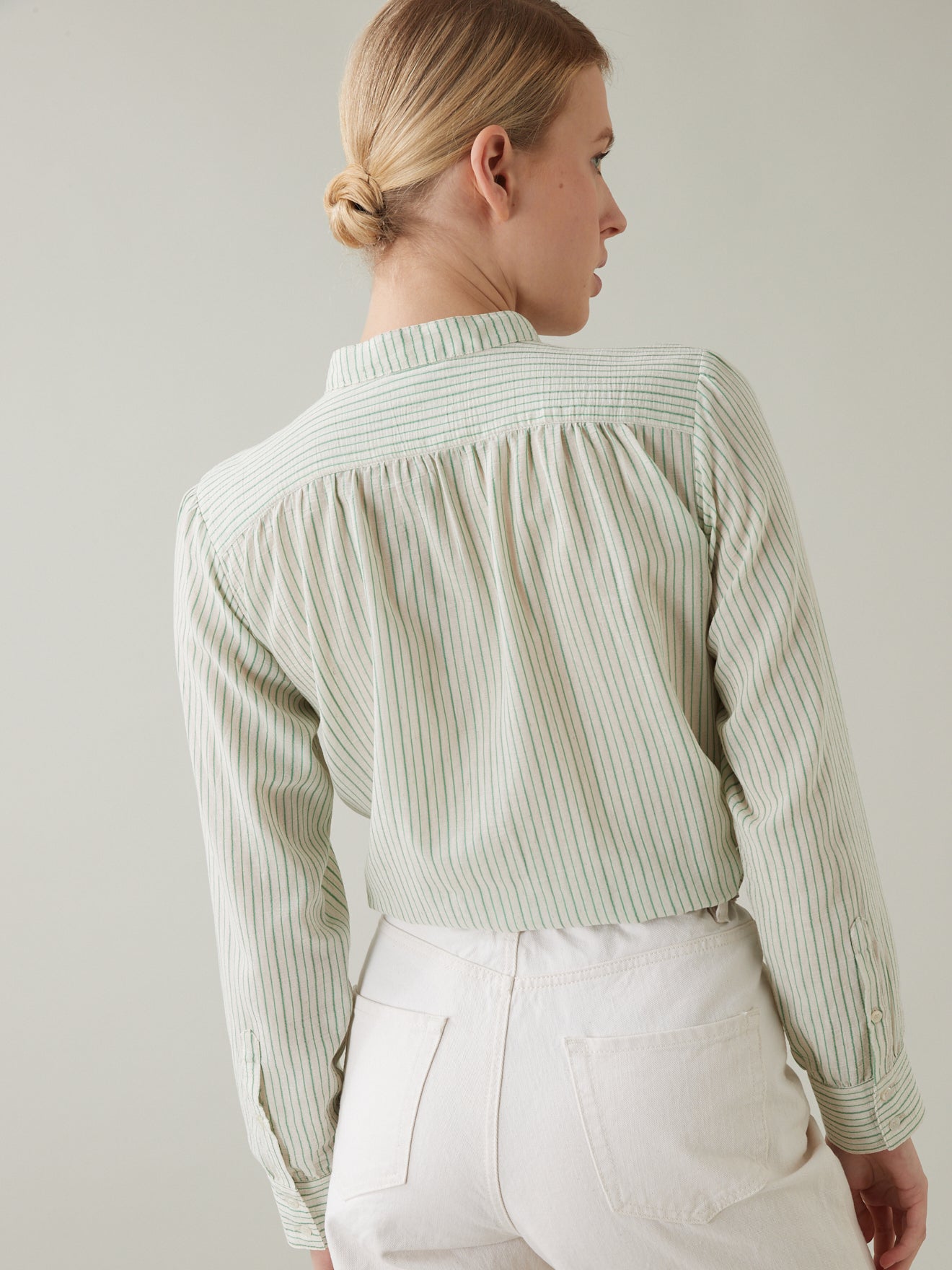 Chemise rayures tissé-teint femme