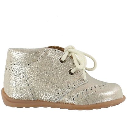 Bisgaard Lauflernschuhe - Silber m. Schnürsenkeln