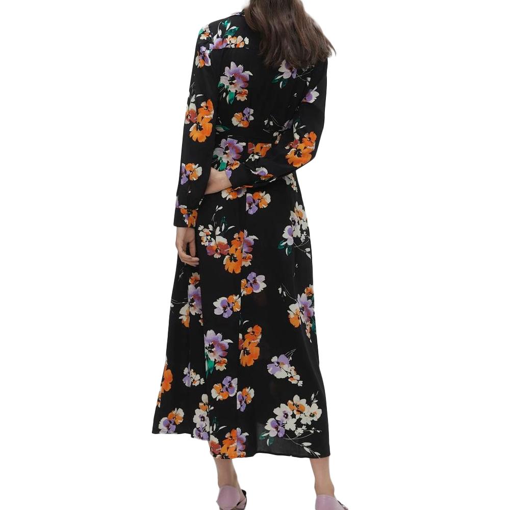 Vero Moda Robe Noire à Moifs Femme Vero Moda Shilah Naja