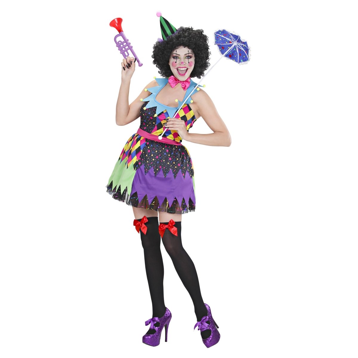 Halloween Jurk Gekleurd Dames Clown