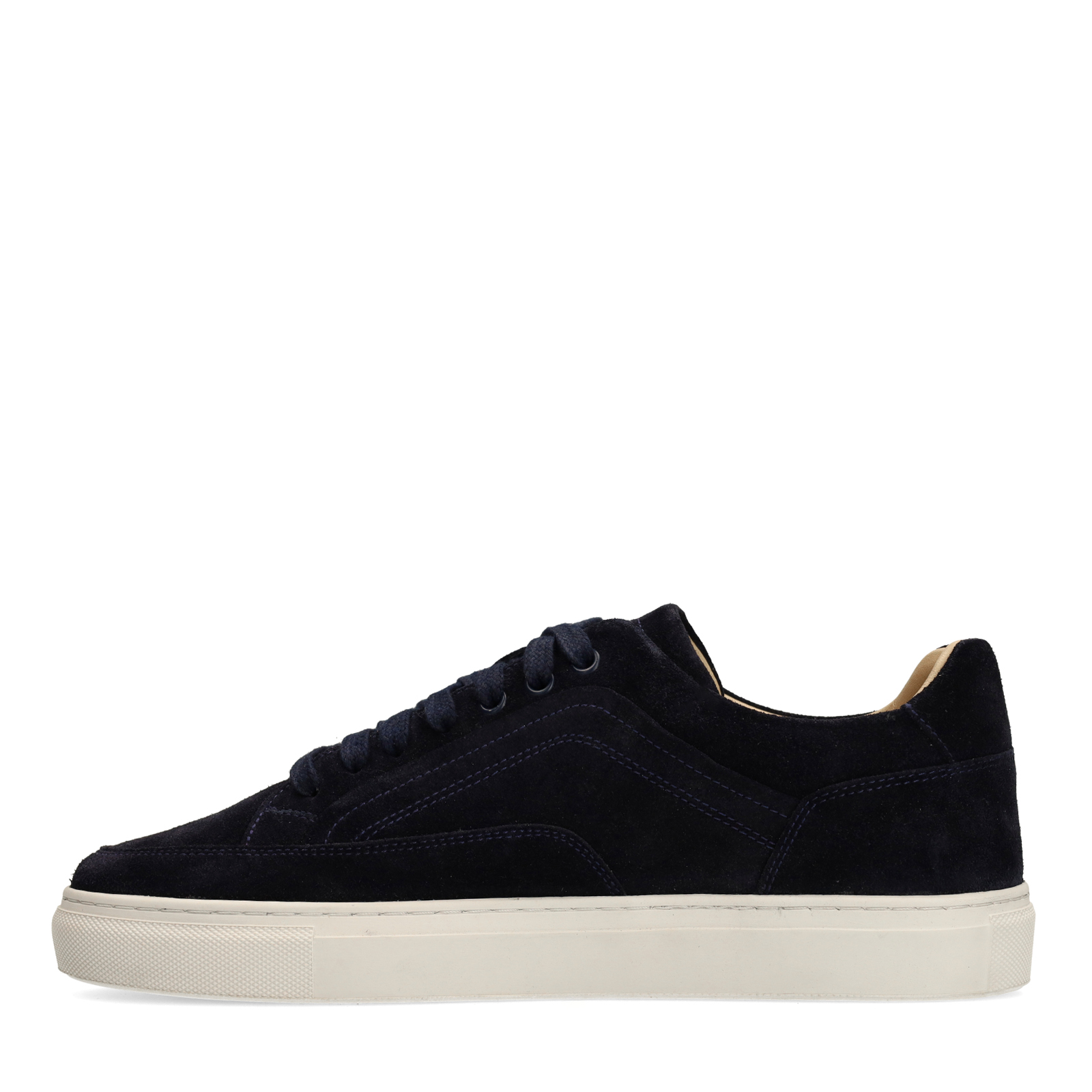 Donkerblauwe suède sneakers