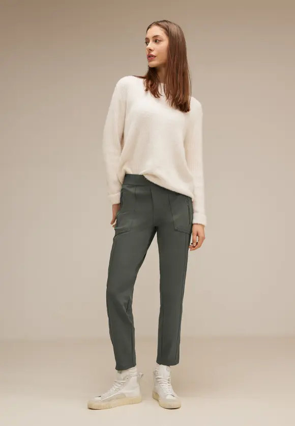 Loose Fit Joggpants - greyish atlantic green